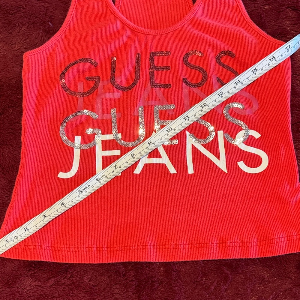 GUESS Red Crop Top with Logo - Picture 9 of 11